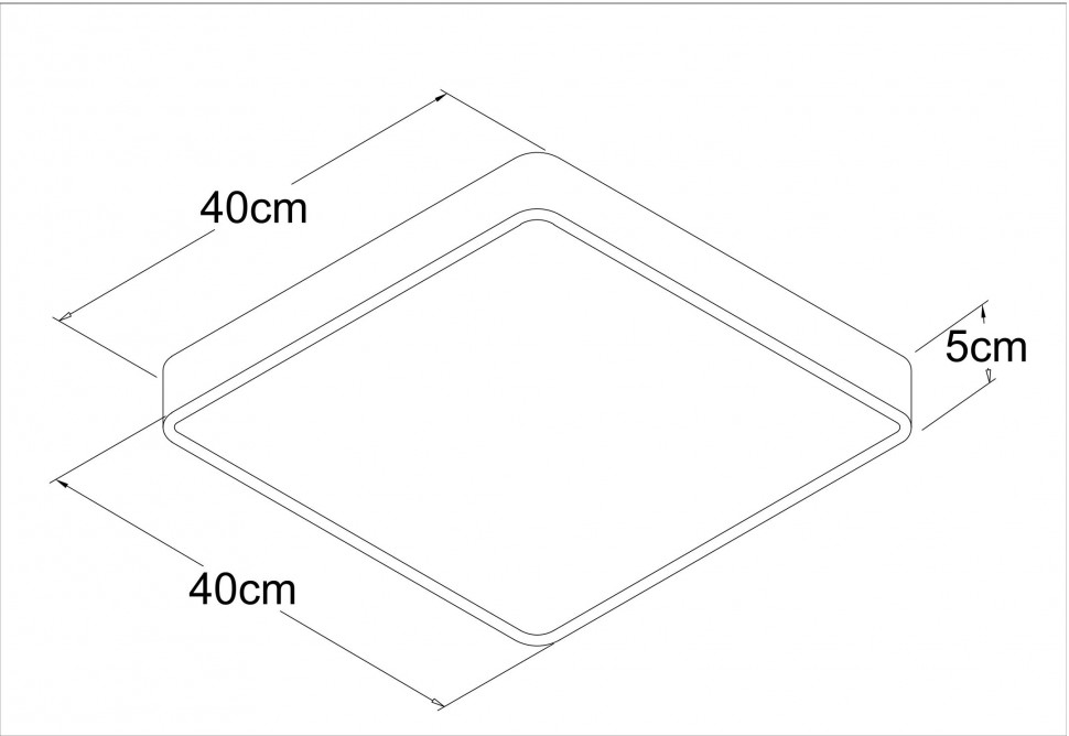 A2663PL-1WH Arte Lamp Scena белый накладной LED светильник с пультом 40х40см, 55W, 4200Lm