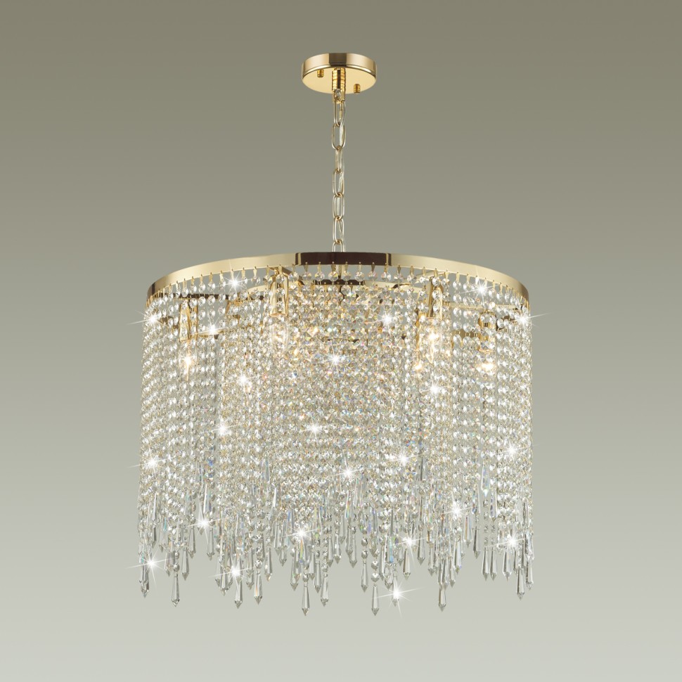 5028/9 ODEON LIGHT подвесная хрустальная люстра CHOKKA Modern, 60см диаметр, E14*9*40W