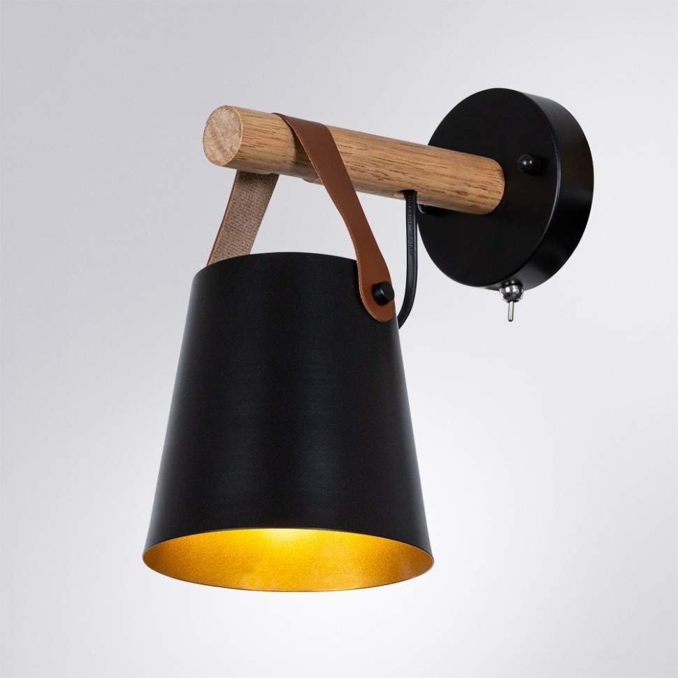 A7032AP-1BK Arte Lamp Thomas черное бра с выключателем