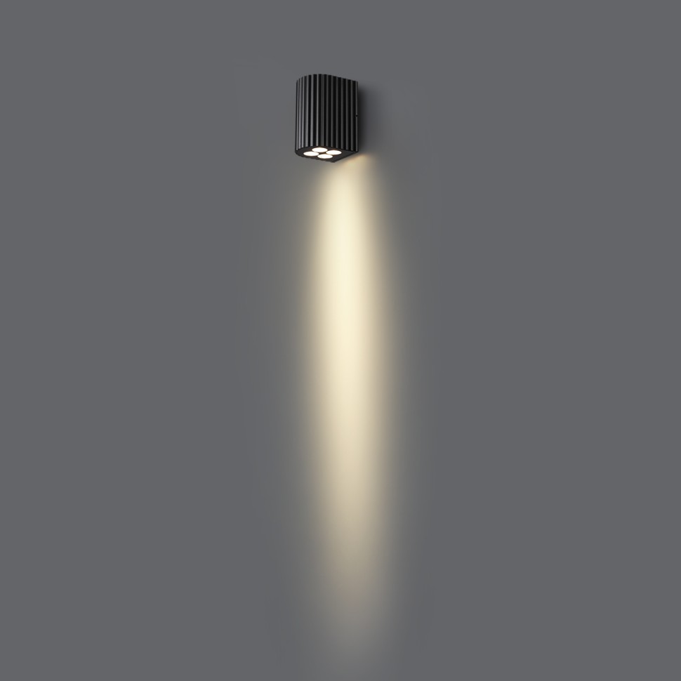 7127/8WL ODEON LIGHT NATURE Фасадный черный светильник GLENN, металл, IP54, LED 8W 10°