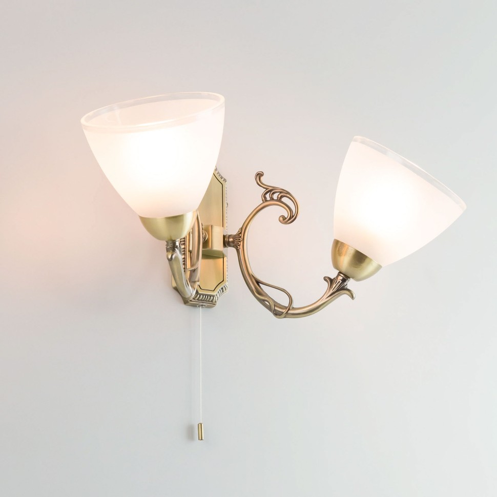 CL413421 CITILUX двойное бра с выключателем Латур, бронза, E27*2*75W